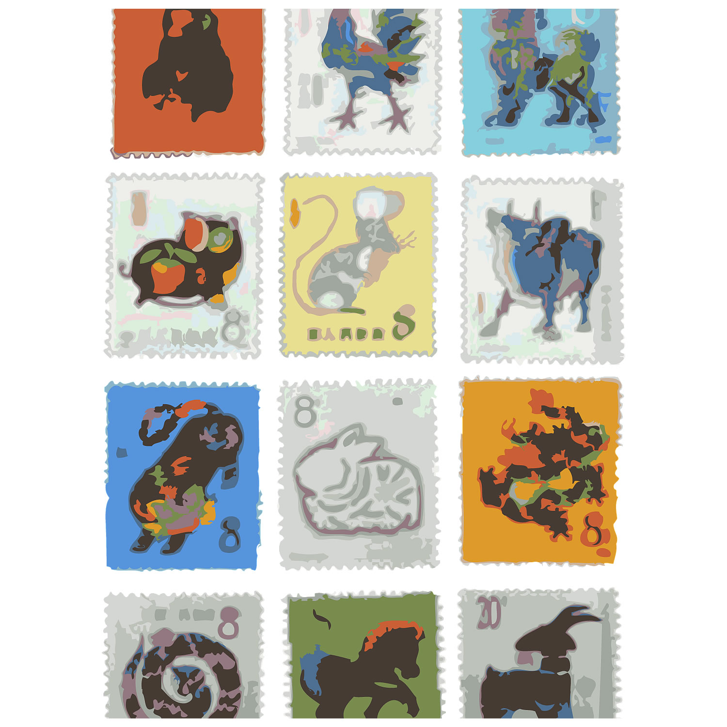 中国切手干支セット 12種 168,000で買取り成立！